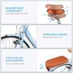 26-Inch Folding Beach Cruiser Bike for Women