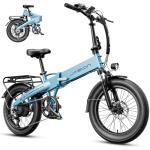 Jasion EBS Electric Bike for Adults, 1000W Peak Motor up to 25MPH Top Speed Ebike, Aluminum 20'' Fat Tire Electric Bike Built-in 48V Removable Battery with 55 Max Miles, Folding Ebikes for Adults