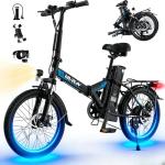 VARUN Electric Bike - Peak 750W Folding Ebike for Adults Up to 40 Miles 20MPH, 48V Removable Lithium-Battery, Stylish 20" Foldable Electric Bicycle Commuter for Adults