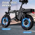 14" Electric Folding Bike for Adults, 20MPH
