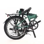 ZiZZO Forte Heavy Duty Folding Bike-Lightweight Aluminum Frame Genuine Shimano 20-Inch Folding Bike with Fenders, Rack and 300 lbs Weight Limit (8-Speed Forest Green)…