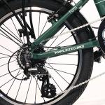 ZiZZO Forte Heavy Duty Folding Bike-Lightweight Aluminum Frame Genuine Shimano 20-Inch Folding Bike with Fenders, Rack and 300 lbs Weight Limit (8-Speed Forest Green)…