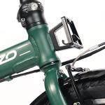 ZiZZO Forte Heavy Duty Folding Bike-Lightweight Aluminum Frame Genuine Shimano 20-Inch Folding Bike with Fenders, Rack and 300 lbs Weight Limit (8-Speed Forest Green)…