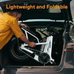 GLOBALKEEP 16" Folding Electric Bike for Adults, 750W Motor Fat Tire Commuter E-Bike, 48V 13Ah Removable UL 2849 Battery, Step-Through City Ebike with Front Basket, Dual Disc Brakes & LED Lights