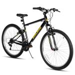 HH HILAND 26 Inch Mountain Bike, Mens Womens MTB with 18 Speeds, High-Tensile Steel Frame, V Brake, Hardtail Bicycle for Adults Black