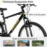 HH HILAND 26 Inch Mountain Bike, Mens Womens MTB with 18 Speeds, High-Tensile Steel Frame, V Brake, Hardtail Bicycle for Adults Black