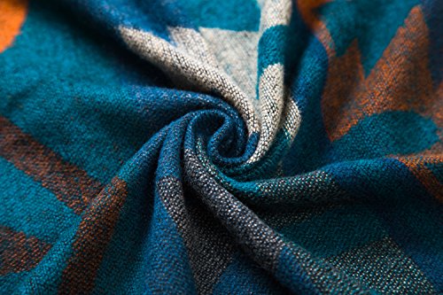 Urban CoCo Blue Tassel Poncho Cape Wrap