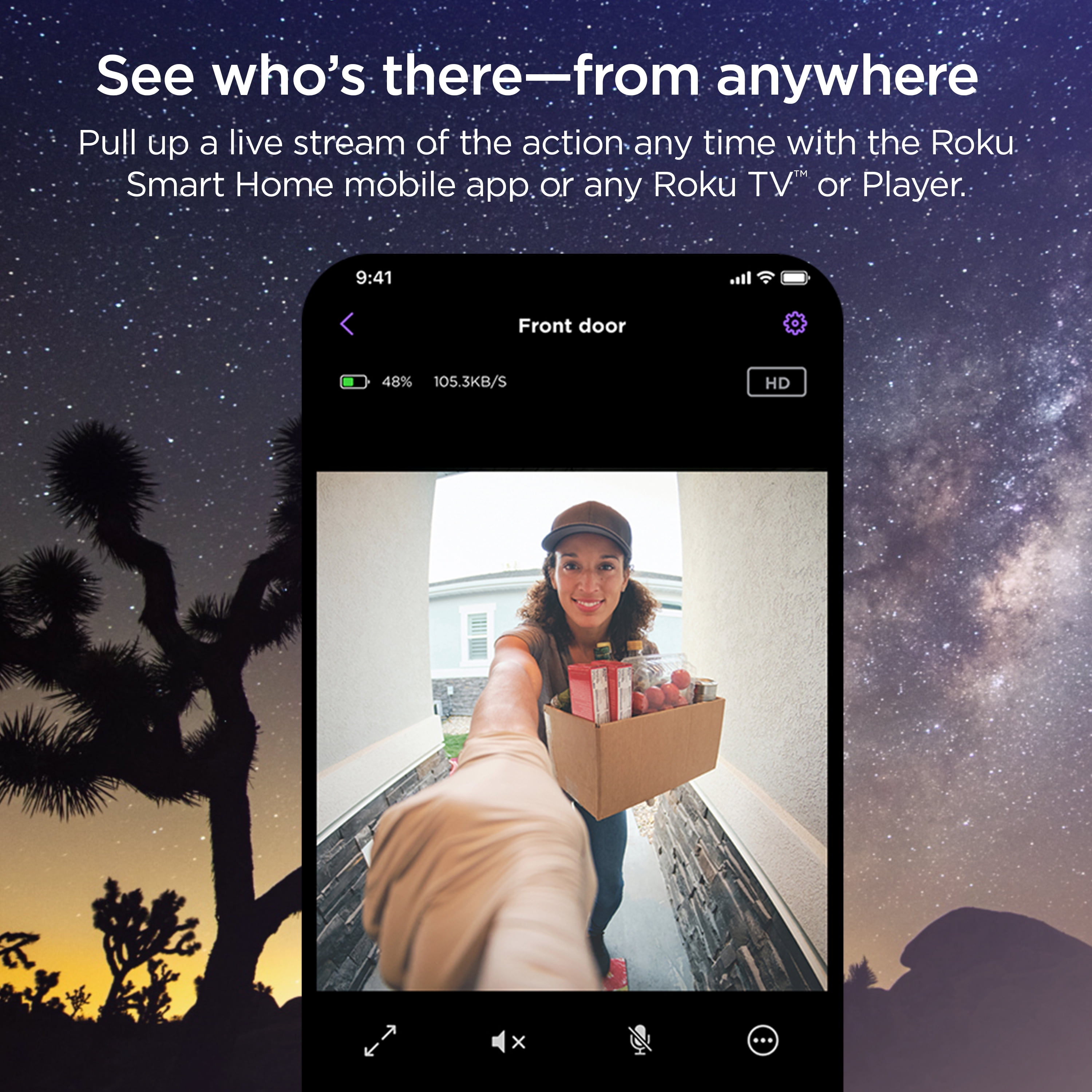 Roku Smart Video Doorbell with Motion Detection