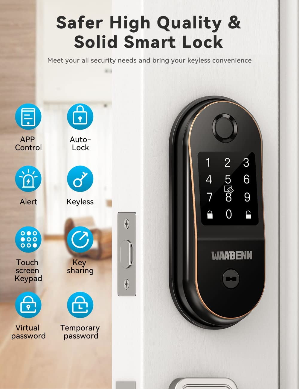Bluetooth Door Lock with Fingerprint Recognition