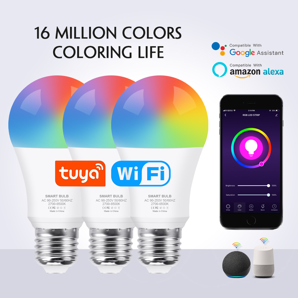 Tuya Smart LED Bulb with Alexa and Google