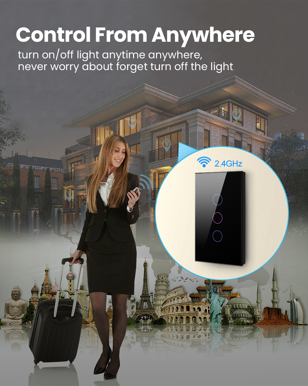 AVATTO Smart Light Switch with Alexa and Google Home