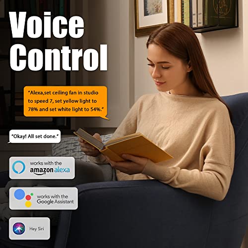 Smart Ceiling Fan with Alexa Compatibility