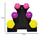 Colorful Hex Shaped Neoprene Dumbbell Weights - Set of 2