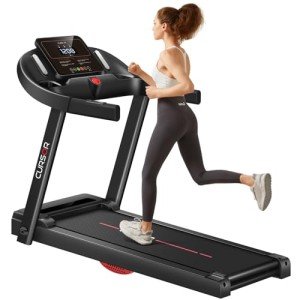 Cursor Fitness Folding Treadmill with Pulse Sensor, 2.5HP