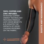 Tommie Copper Arm Compression Sleeve - L/XL Black