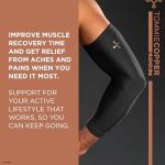 Tommie Copper Arm Compression Sleeve - L/XL Black