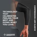 Tommie Copper Arm Compression Sleeve - L/XL Black