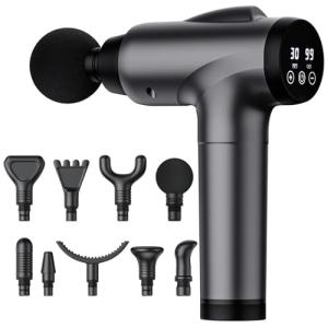 OLsky Deep Tissue Massage Gun with 9 Attachments
