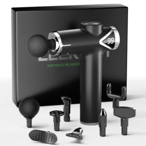 LEERCON Deep Tissue Massage Gun with 8 Attachments