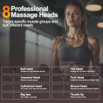 LEERCON Deep Tissue Massage Gun with 8 Attachments