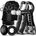 5-Pack Grip Strength Trainer Set with Carry Bag