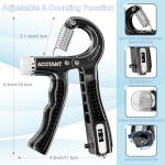 5-Pack Grip Strength Trainer Set with Carry Bag