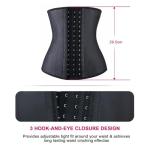 YIANNA Women's Latex Underbust Waist Trainer Black