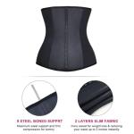 YIANNA Women's Latex Underbust Waist Trainer Black