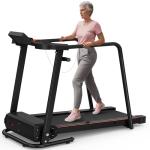 Safe Foldable Treadmill for Seniors with Balance Handrails