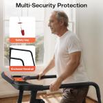 Portable Foldable Treadmill for Seniors with Handrails