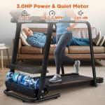 Safe Foldable Treadmill for Seniors with Balance Handrails