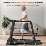 Portable Foldable Treadmill for Seniors with Handrails