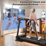 Portable Foldable Treadmill for Seniors with Handrails