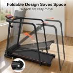 Safe Foldable Treadmill for Seniors with Balance Handrails