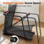 Portable Foldable Treadmill for Seniors with Handrails