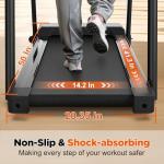 Portable Foldable Treadmill for Seniors with Handrails