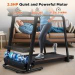 Portable Foldable Treadmill for Seniors with Handrails
