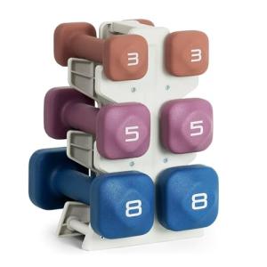Tone Fitness 32 LB Dumbbell Set with Rack