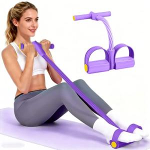 Durable Pedal Resistance Bands with Handles - Purple