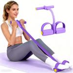 Durable Pedal Resistance Bands with Handles - Purple