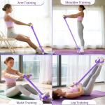 Durable Pedal Resistance Bands with Handles - Purple