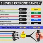 Resistance Bands Set for Home Workouts with Handles