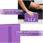 Purple Non-Slip Yoga Blocks for Stretching and Fitness