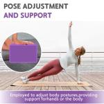 Purple Non-Slip Yoga Blocks for Stretching and Fitness