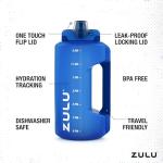 ZULU 64oz Half Gallon Water Bottle with Straw