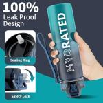 32oz Motivational Water Bottle with Straw