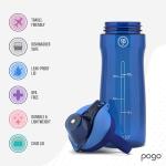 Pogo 18 Oz BPA-Free Water Bottle with Chug Lid