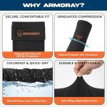 ARMORAY Arm Sleeves for Sports (Black, 4 Pairs)