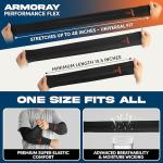 ARMORAY Arm Sleeves for Sports (Black, 4 Pairs)