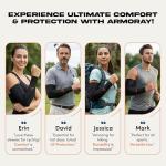 ARMORAY Arm Sleeves for Sports (Black, 4 Pairs)